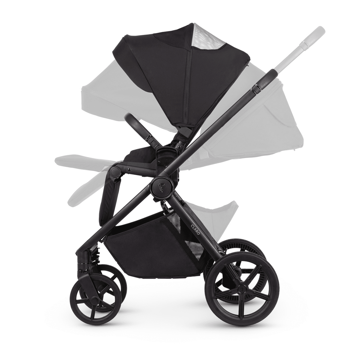 Venicci Claro 2 in 1 Pushchair Bundle with Accessories - Noir