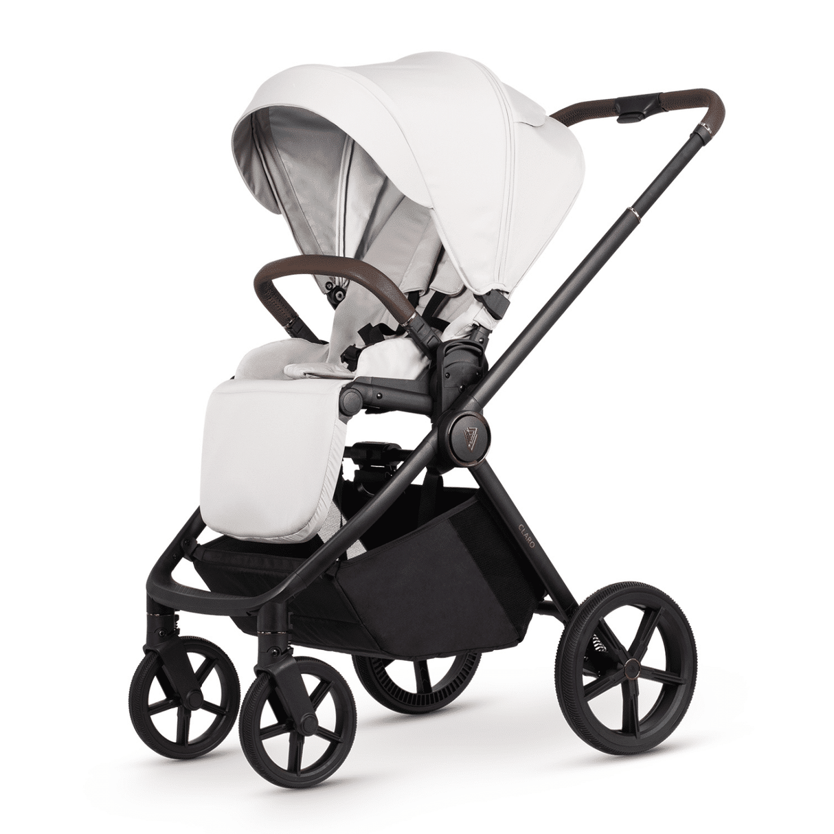 Venicci Claro Travel System Bundle with Accessories, Cybex Cloud T & ISOFIX Base - Vanilla