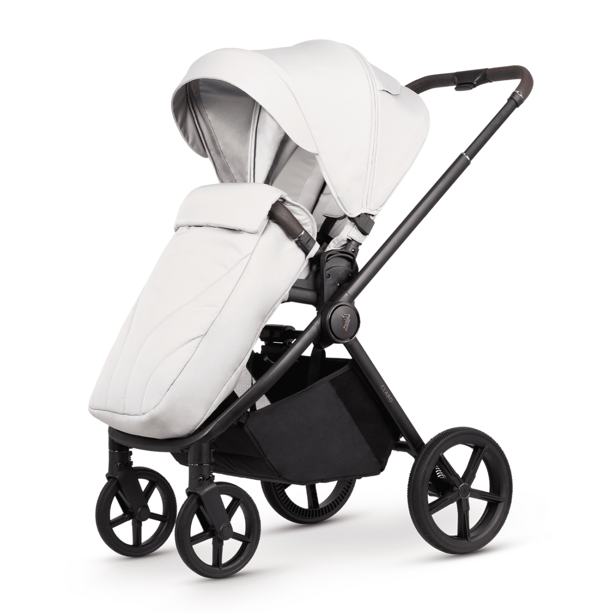 Venicci Claro Travel System with Engo Car Seat and ISOFIX Base - Vanilla