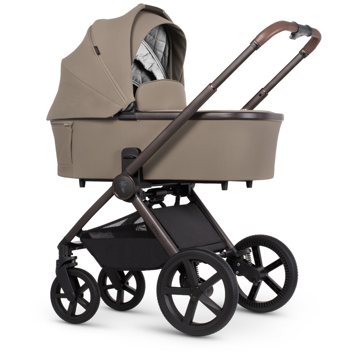 Venicci Upline 2 Special Edition Travel System with Accessories and Tiago Car Seat - Powder