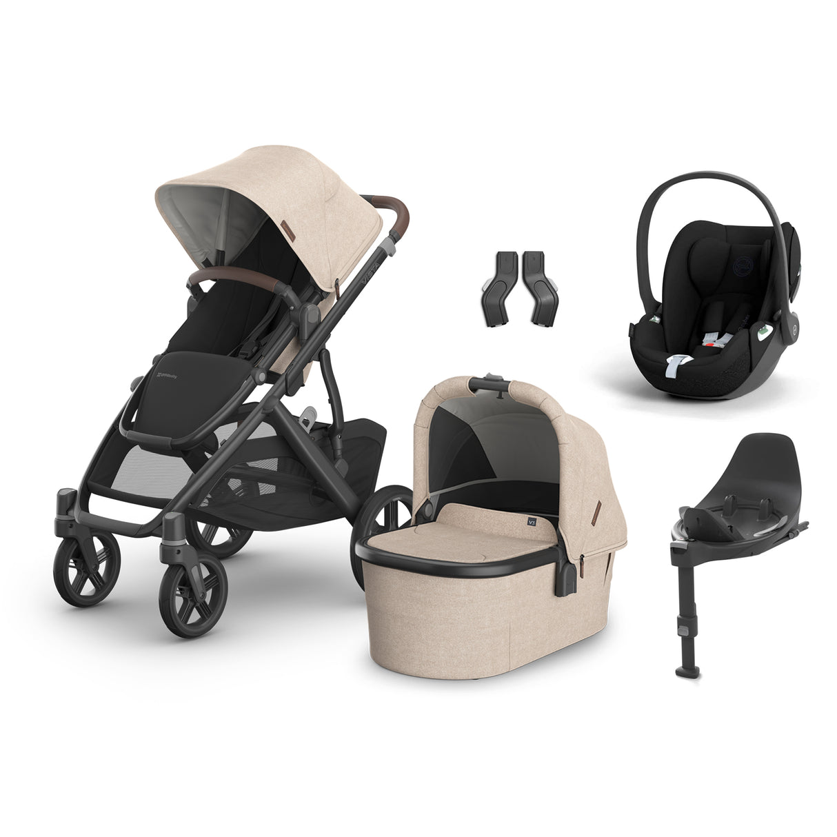 UPPAbaby Vista V3 Travel System Bundle with Cybex Cloud T Car Seat and ISOFIX Base - Liam