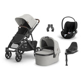 UPPAbaby Vista V3 Travel System Bundle with Cybex Cloud T Car Seat and ISOFIX Base - Savannah