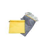 JL Childress Wet-To-Go Zipped Nappy Bags Set - Yellow / Grey