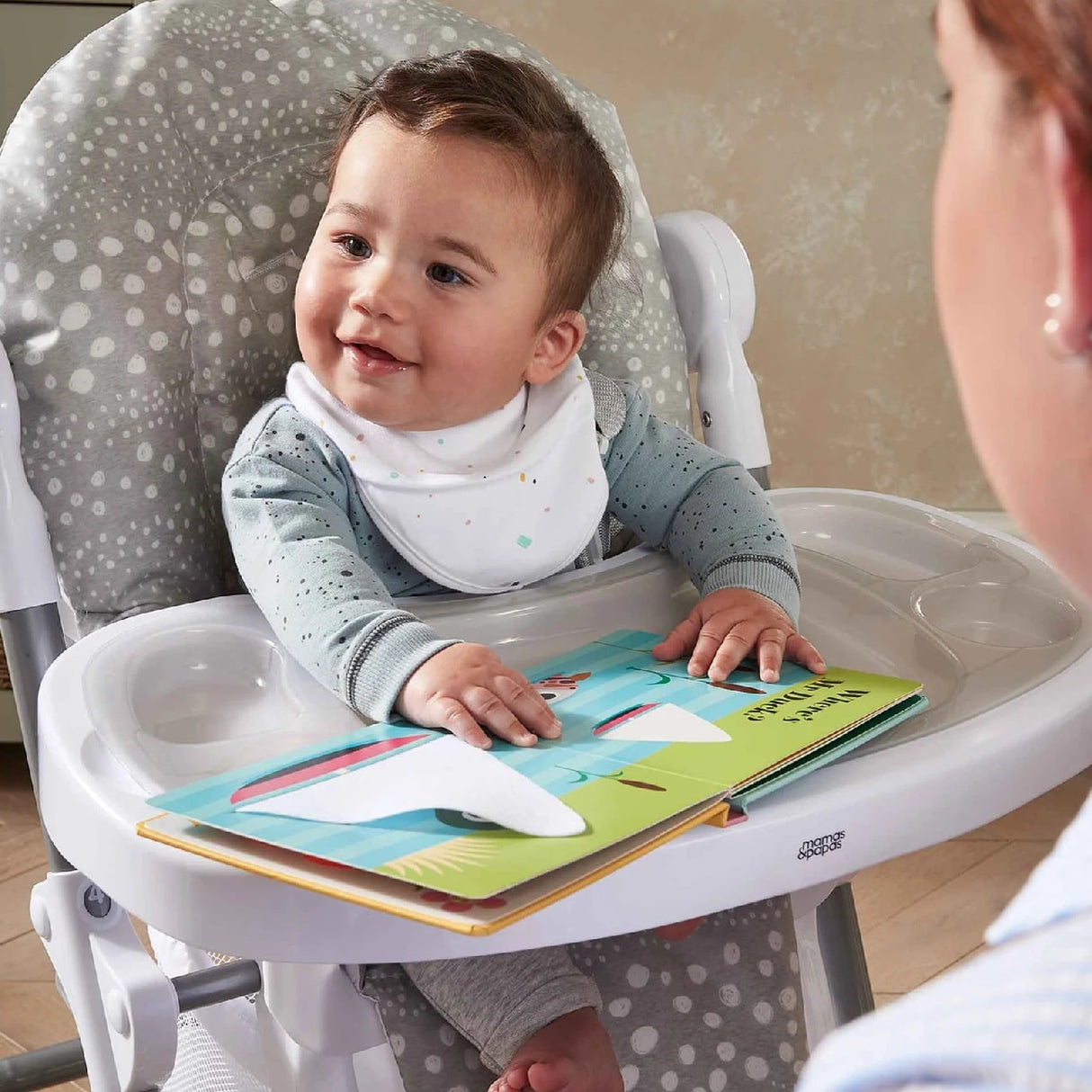 Mamas & Papas Snax Highchair - Grey Spot