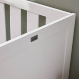 Silver Cross Bromley 3 Piece Nursery Furniture Set with Convertible Cot to Toddler Bed, Dresser & Wardrobe - White