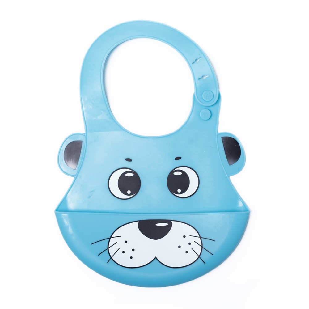 Callowesse Silicone Character Crumb Catcher Bib - Blue