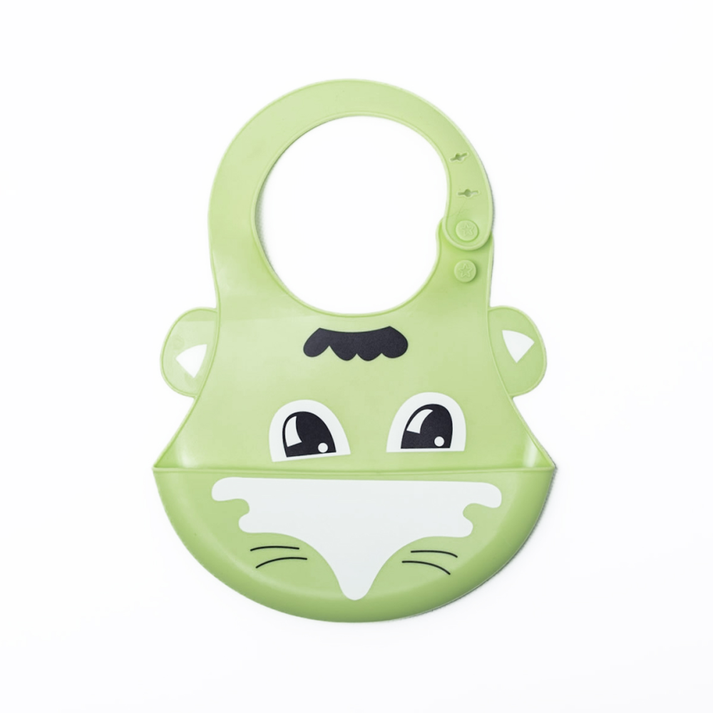 Callowesse Silicone Character Crumb Catcher Bib - Green