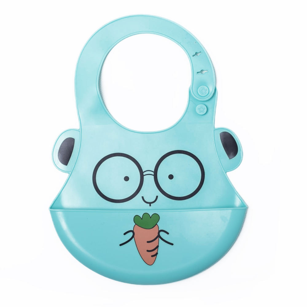 Callowesse Silicone Character Crumb Catcher Bib - Turquoise