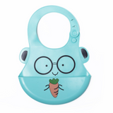 Callowesse Silicone Character Crumb Catcher Bib - Turquoise