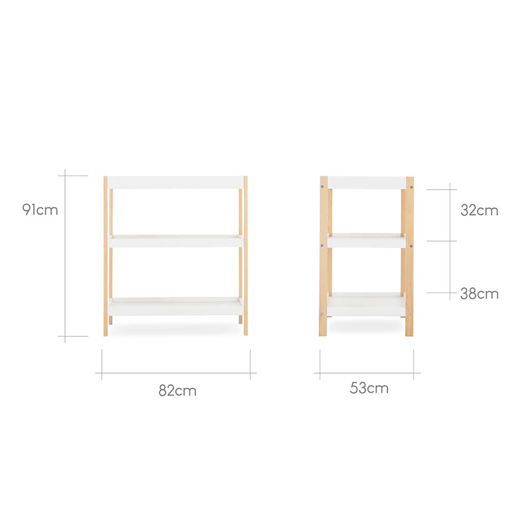 CuddleCo Nola Changing Unit Table - White / Natural