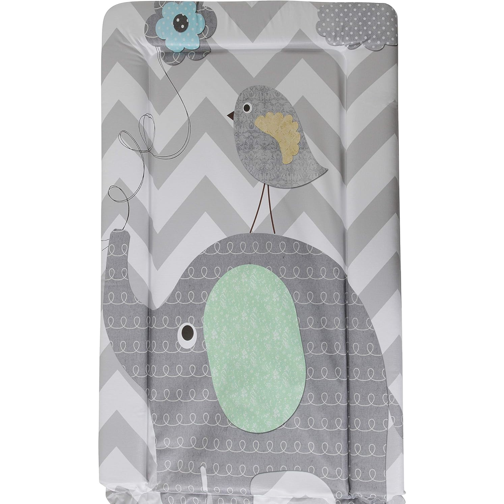 Callowesse Soft Foam Baby Changing Mat - Elephant Chevron Grey