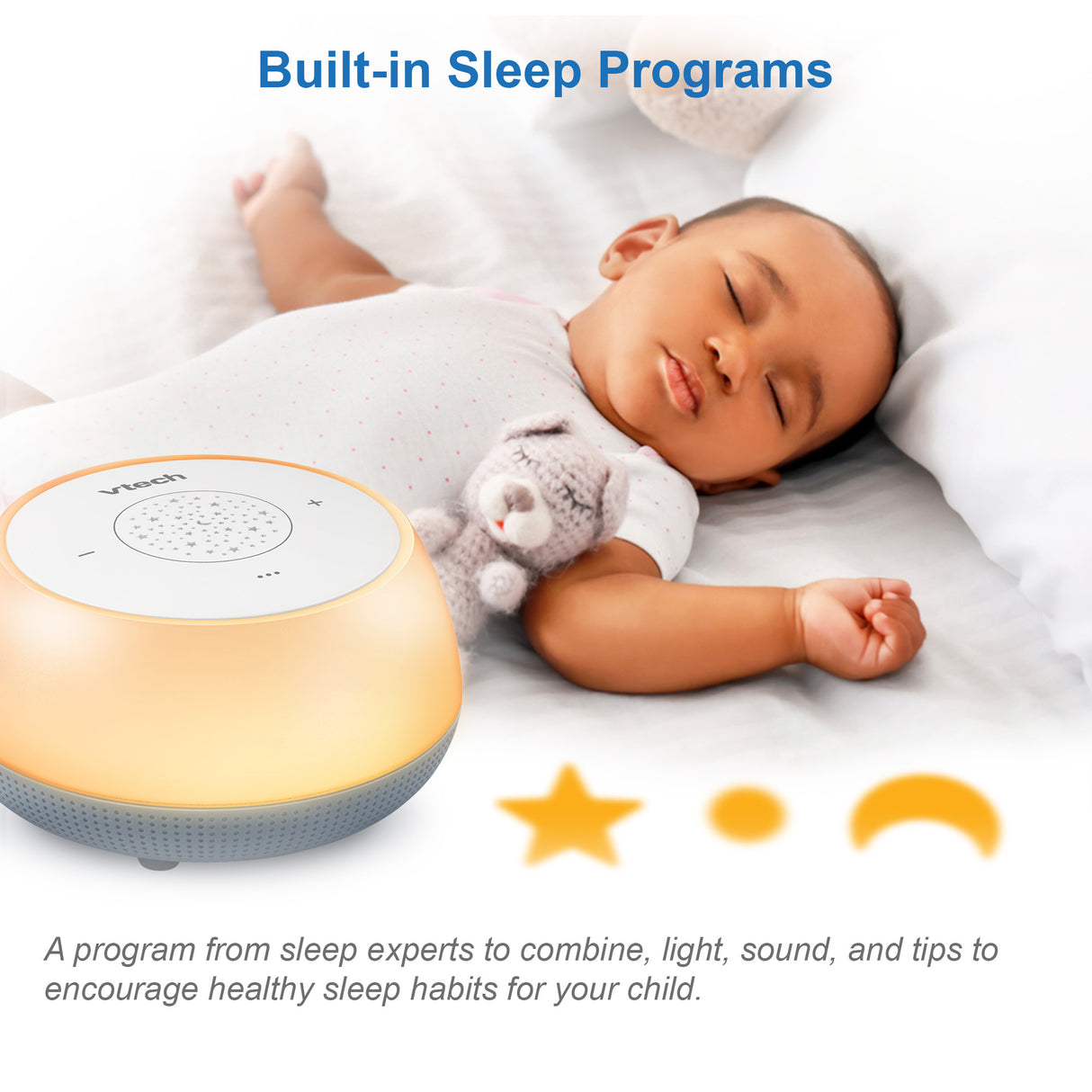 VTech V-Hush Mini Night Light Sleep Trainer And Soother Speaker