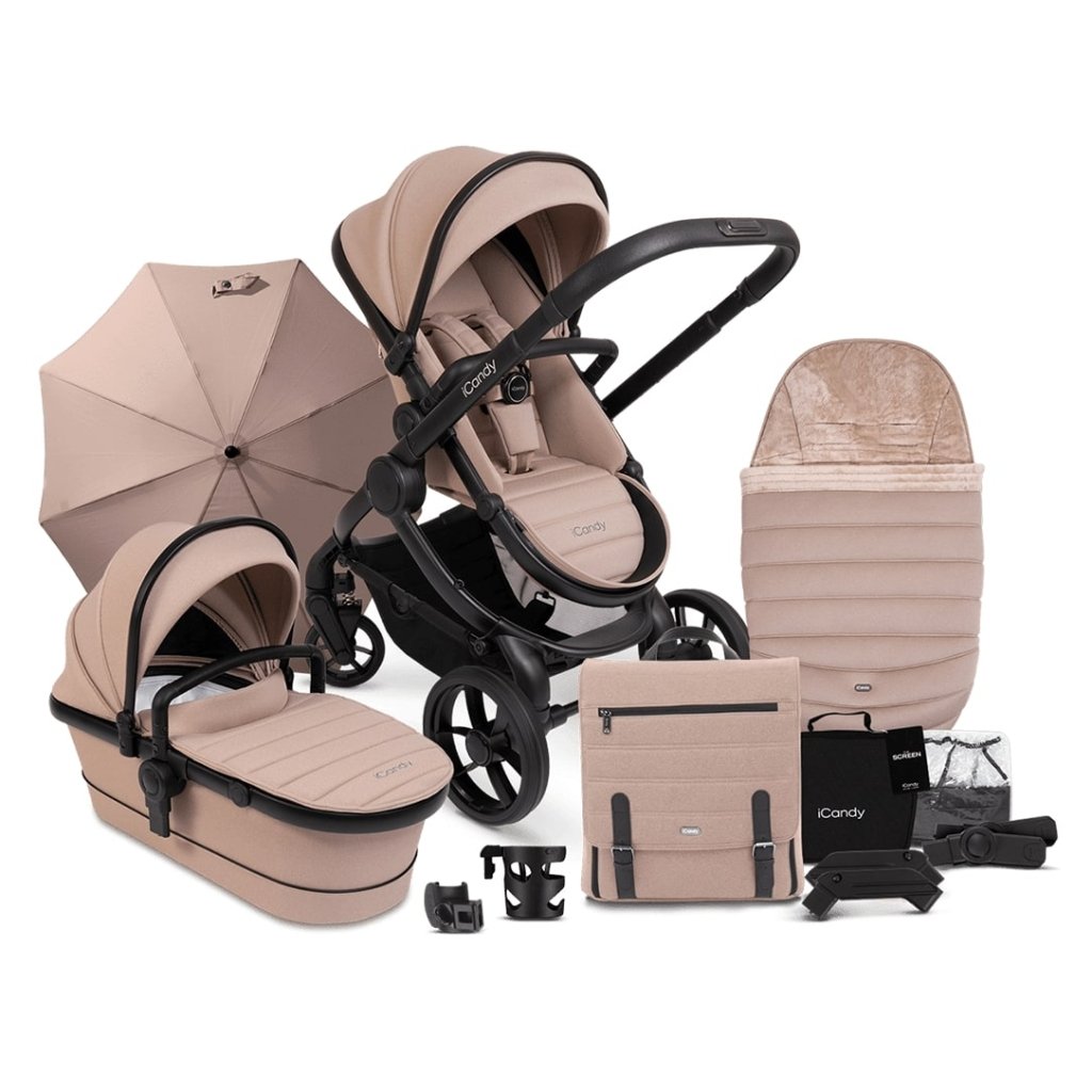 iCandy Peach 7 Complete Travel System with Maxi Cosi Pebble Pro 2 and ISOFIX Base - Cookie