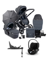 iCandy Peach 7 Complete Travel System with Cybex Cloud T and ISOFIX Base - Dark Grey