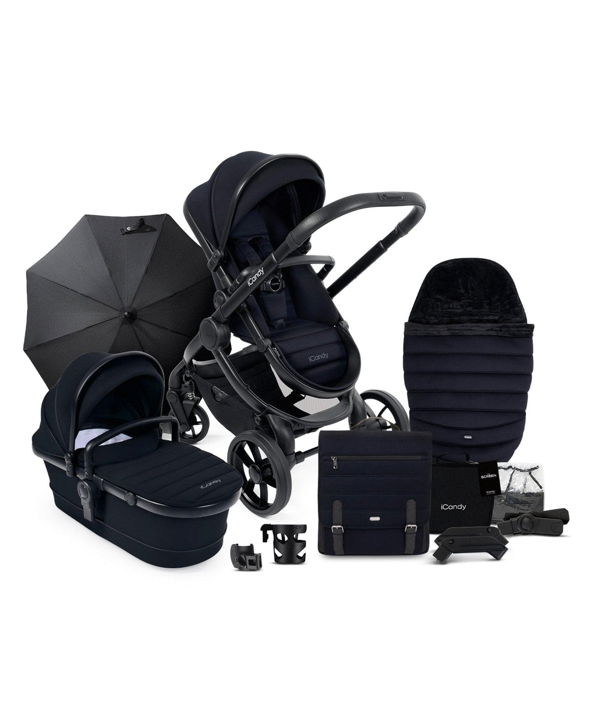 iCandy Peach 7 Complete Pushchair Bundle - Black Edition