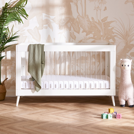 Obaby Maya Cot Bed - White with Acrylic