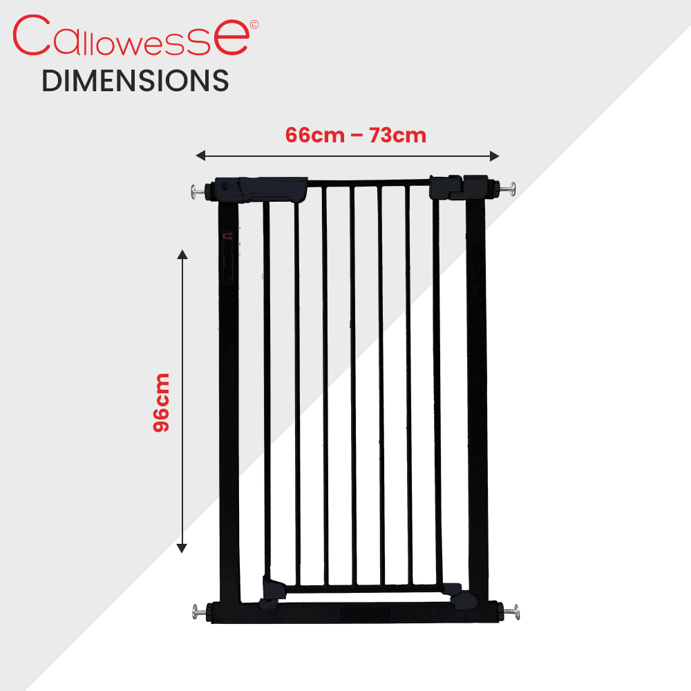 Callowesse Kuvasz Tall & Narrow Baby Stair Gate - Black