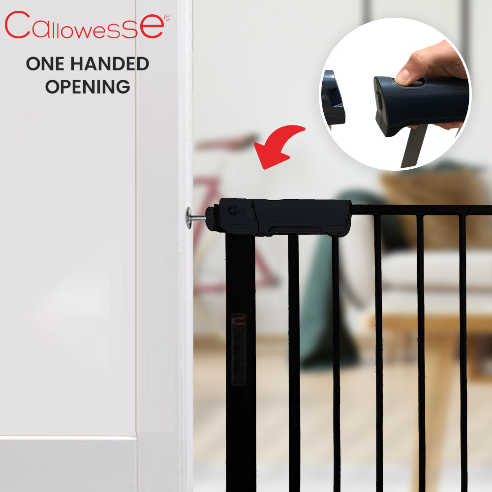 Callowesse Kuvasz Tall & Narrow Baby Stair Gate - Black