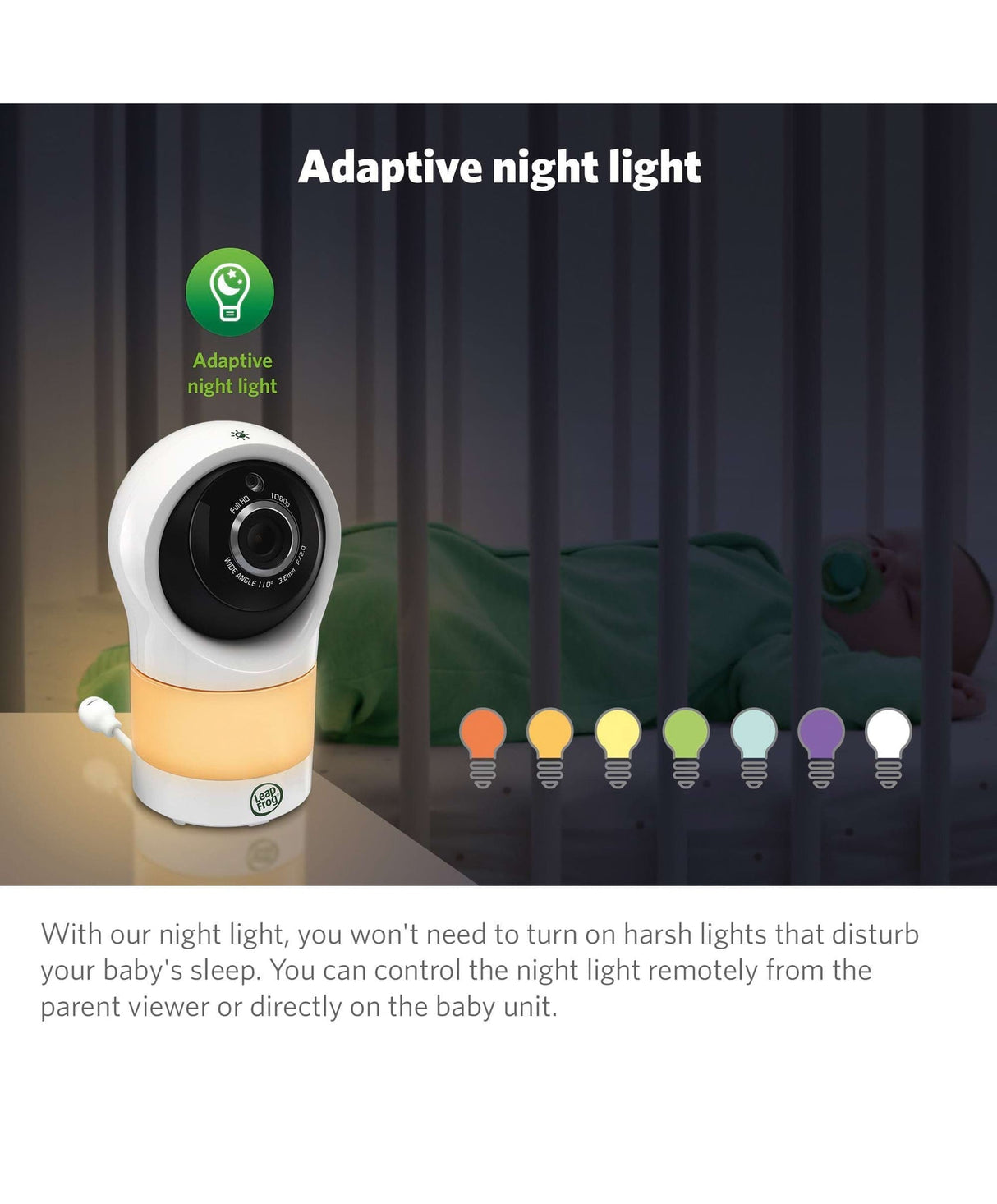 LeapFrog LF1911HD Smart Wi-Fi Baby Monitor with Colour Night Vision