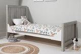 Tutti Bambini Modena 2 Piece Nursery Furniture Set with Cot Bed & Dresser - White & Grey Ash