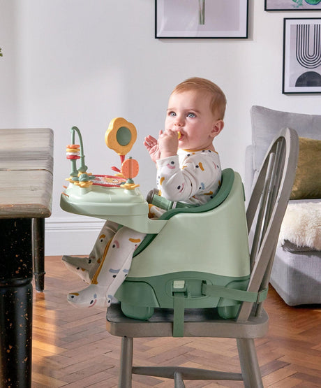 Mamas & Papas Baby Bug 3-in-1 Floor & Booster Seat with Activity Tray - Eucalyptus Green