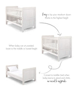 Mamas & Papas Atlas Cot Bed - Nimbus White