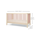 Mamas & Papas Solo Cot Bed - Blush / Natural