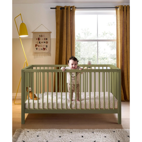 Mamas & Papas Solo Cot Bed - Moss Green