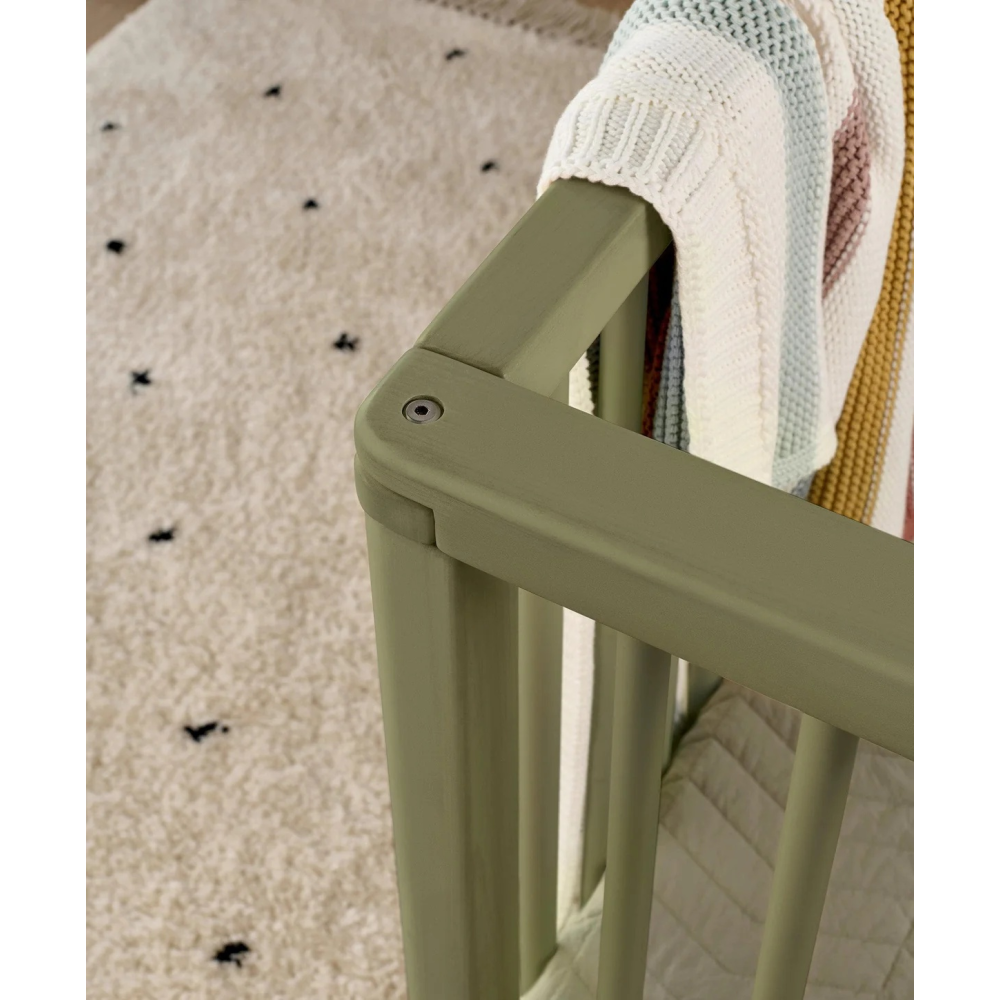 Mamas & Papas Solo Cot Bed - Moss Green