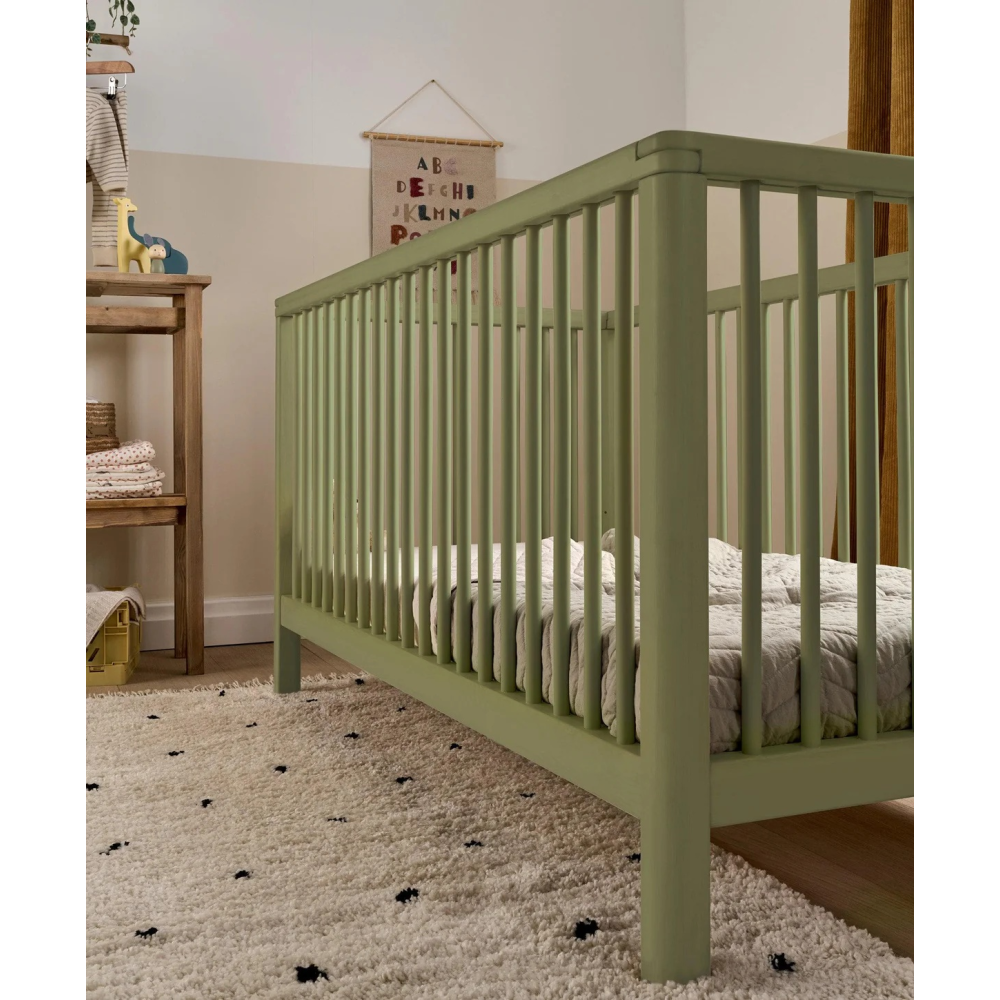 Mamas & Papas Solo Cot Bed - Moss Green