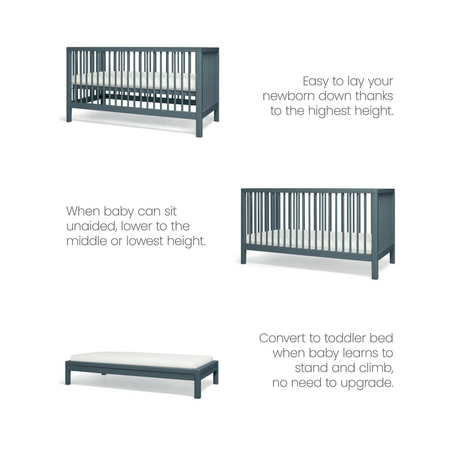 Mamas & Papas Solo Cot Bed - Slate