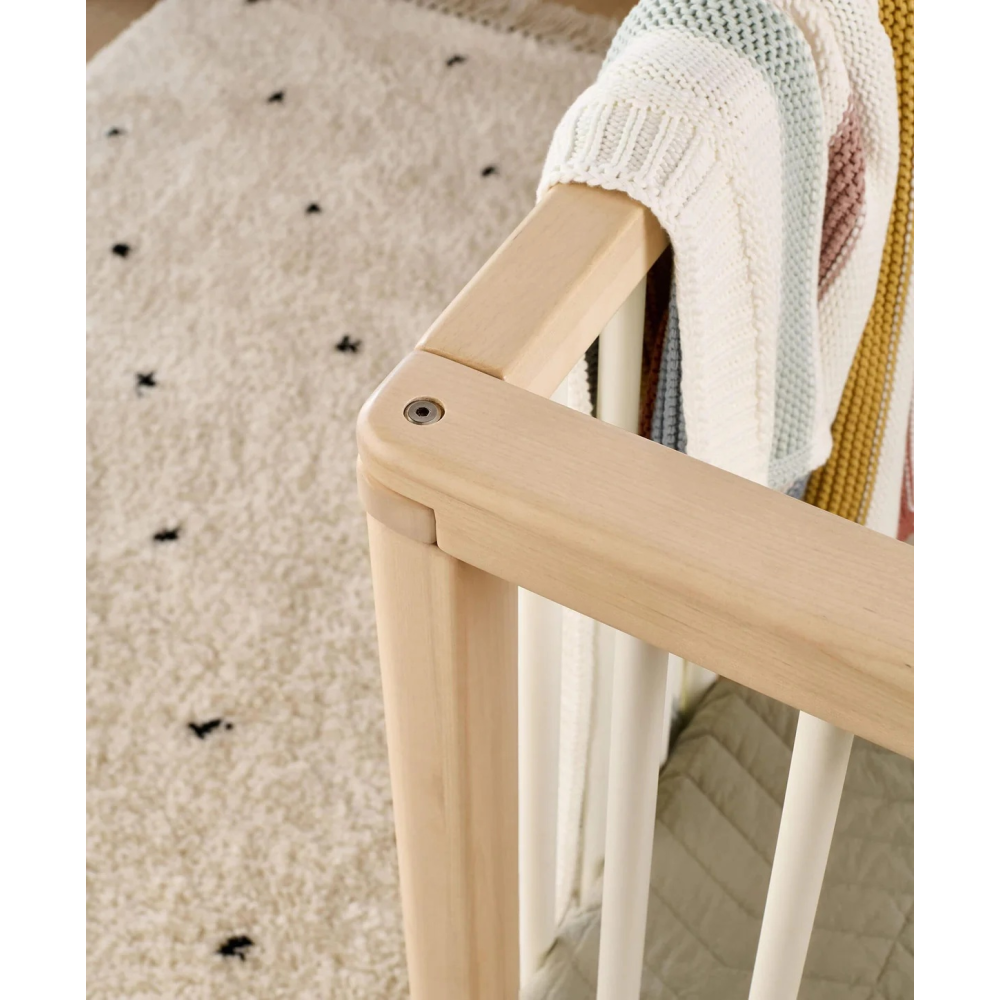 Mamas & Papas Solo Cot Bed - White / Natural