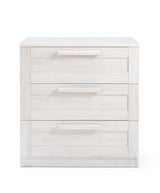 Mamas & Papas Atlas 3 Piece Furniture Set with Cotbed, Dresser & Wardrobe - Nimbus White