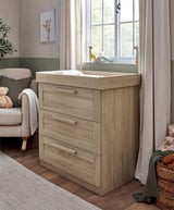 Mamas & Papas Atlas 2 Piece Furniture Set with Cotbed & Dresser - Light Oak