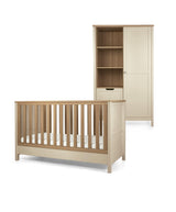 Mamas & Papas Harwell 2 Piece Nursery Furniture Set with Cot Bed and Wardrobe - Cashmere