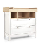 Mamas & Papas Harwell 2 Piece Nursery Furniture Set with Cot Bed and Dresser- White / Natural