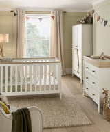 Mamas & Papas Wedmore 2 Piece Nursery Furniture Set with Cot Bed and Dresser - White & Natural