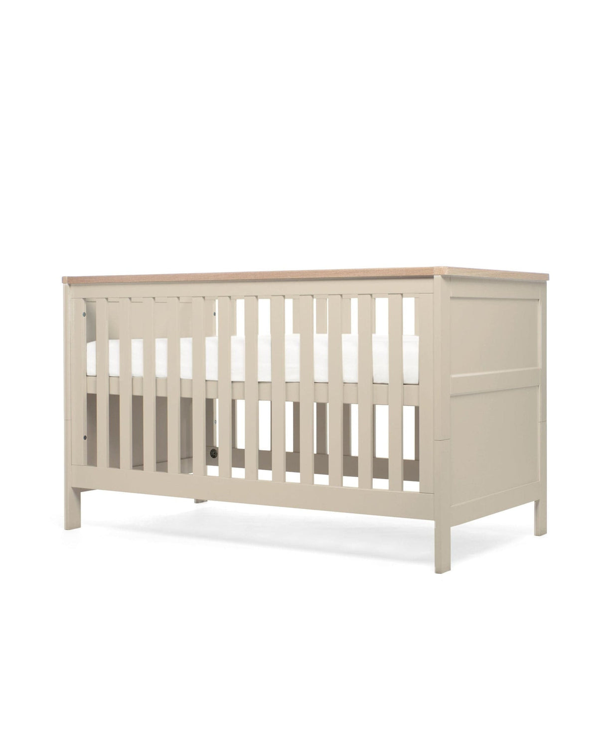 Mamas & Papas Wedmore 3 Piece Nursery Furniture Set with Cot Bed, Dresser and Wardrobe - Pebble Grey