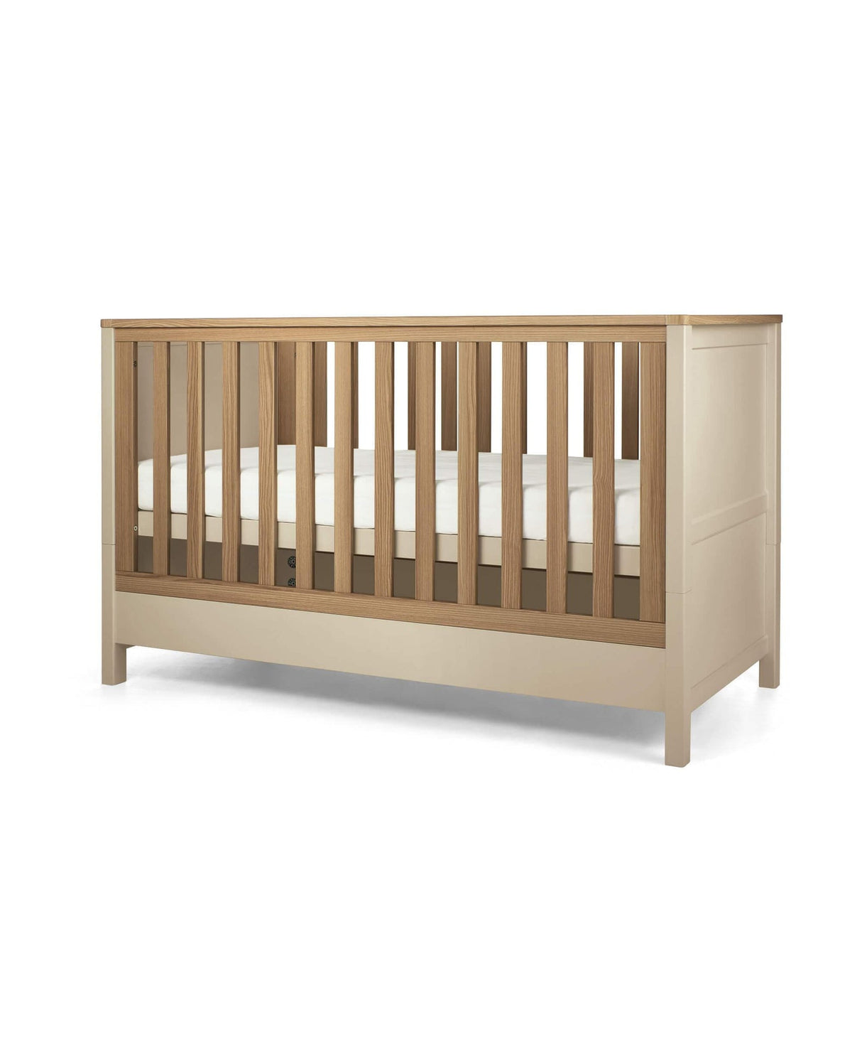 Mamas & Papas Harwell 2 Piece Nursery Furniture Set with Cot Bed and Dresser - Cashmere