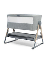 Mamas & Papas Lua Bedside Crib with Sheets & Mattress Protector - Grey