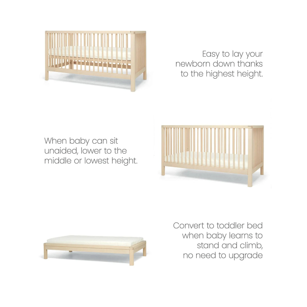 Mamas & Papas Solo Cot Bed - Natural