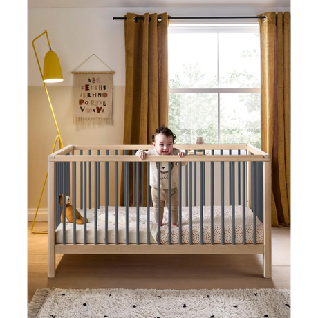 Mamas & Papas Solo Cot Bed - Slate / Natural