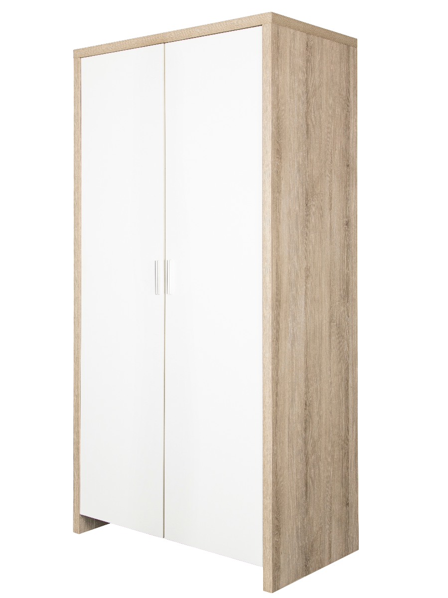 Tutti Bambini Modena Double Nursery Wardrobe – White / Oak