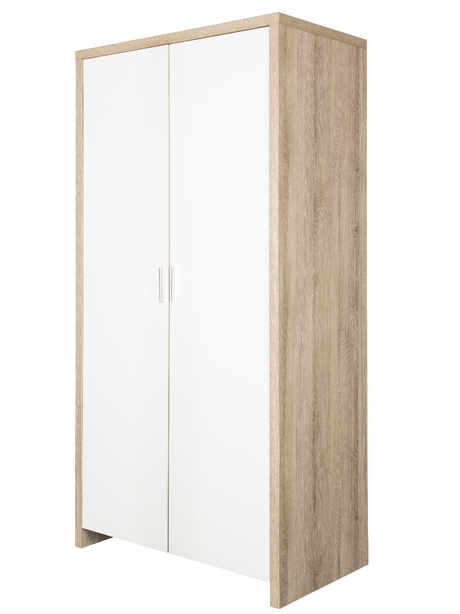 Tutti Bambini Modena Double Nursery Wardrobe – White / Oak