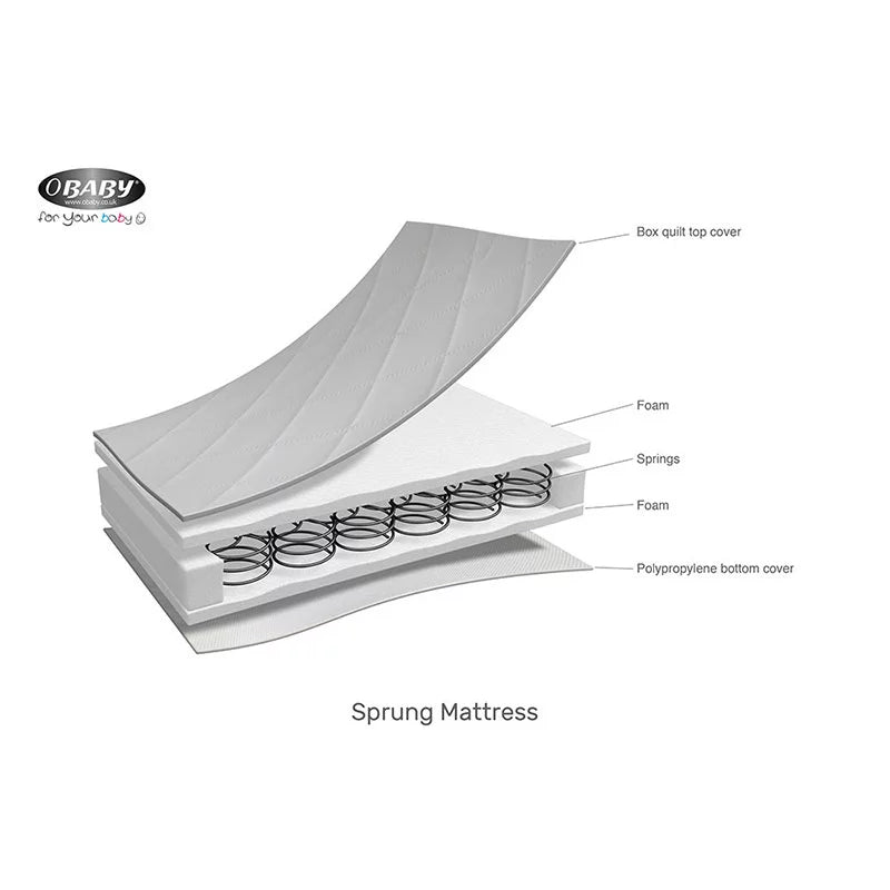 Obaby Sprung Cot Bed Mattress - 70x140cm