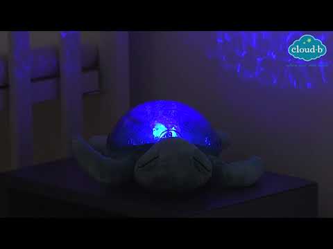 Cloud B Tranquil Turtle Projector Nightlight with White Noise Soothing Sounds - Aqua Blue