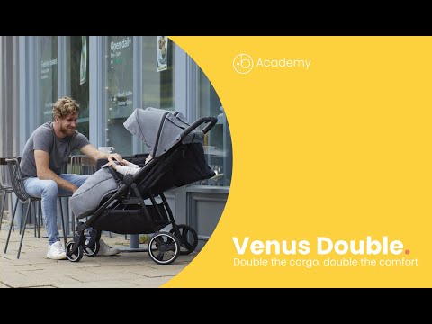 Ickle Bubba Venus Prime Double Stroller - Biscuit