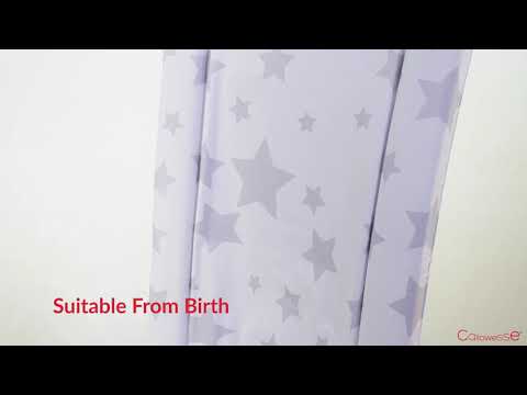 Callowesse Soft Foam Baby Changing Mat - Grey Stars