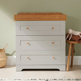 Tutti Bambini Rio Nursery Dresser / Chest Changer - Dove Grey / Oak