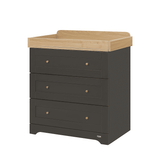 Tutti Bambini Rio Nursery Dresser / Chest Changer - Slate Grey / Oak